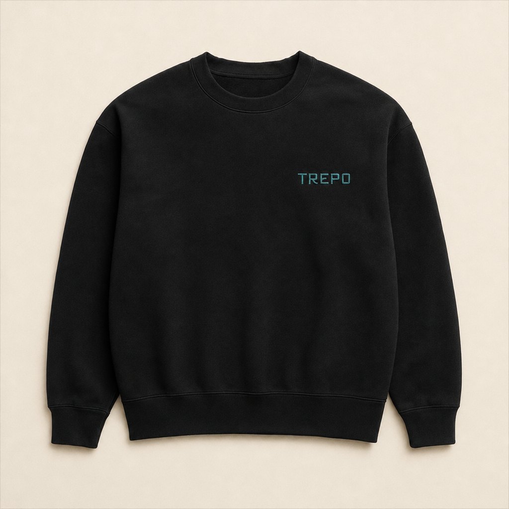 The Crewneck — Black · Trepo