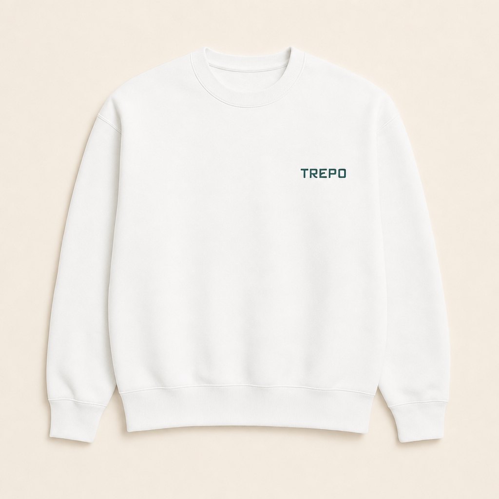The Crewneck — White Heather · Trepo