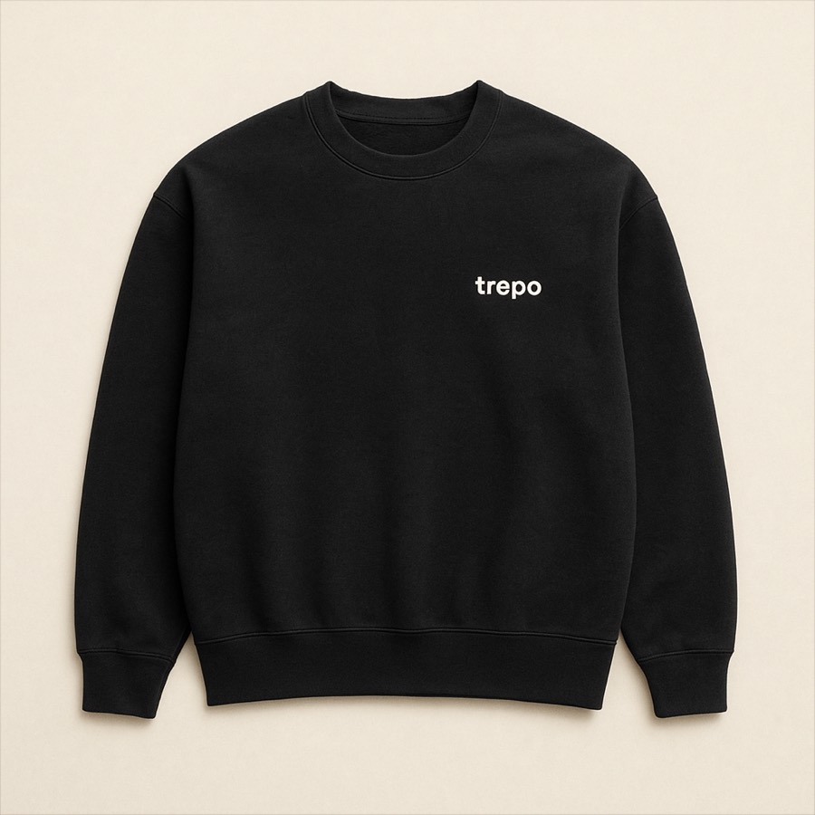 The Crewneck — Black · Trepo